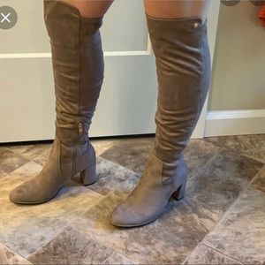 Taupe Knee High Boots